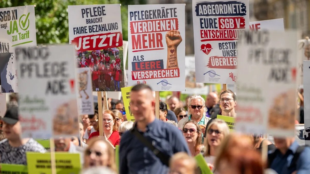 Pflegereform: Pflegeprotest in Erfurt – Kritik an Kürzungsplänen