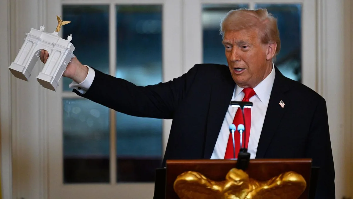 USA: Donald Trumps Triumphbogen soll jetzt zum Militärstützpunkt werden