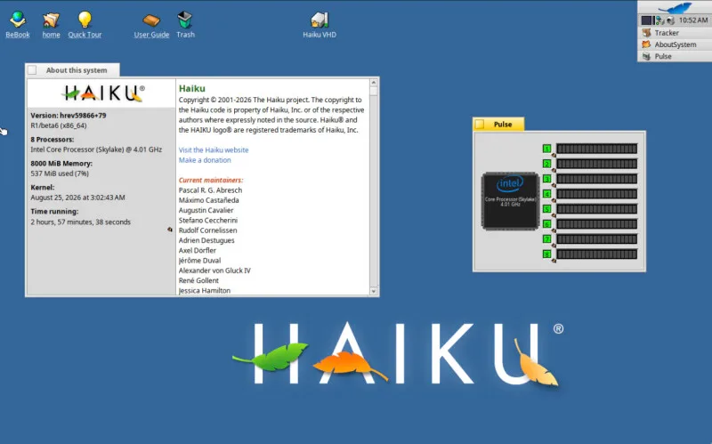 Haiku OS rises / Beta 6 sails open web / Virtual winds fly fast