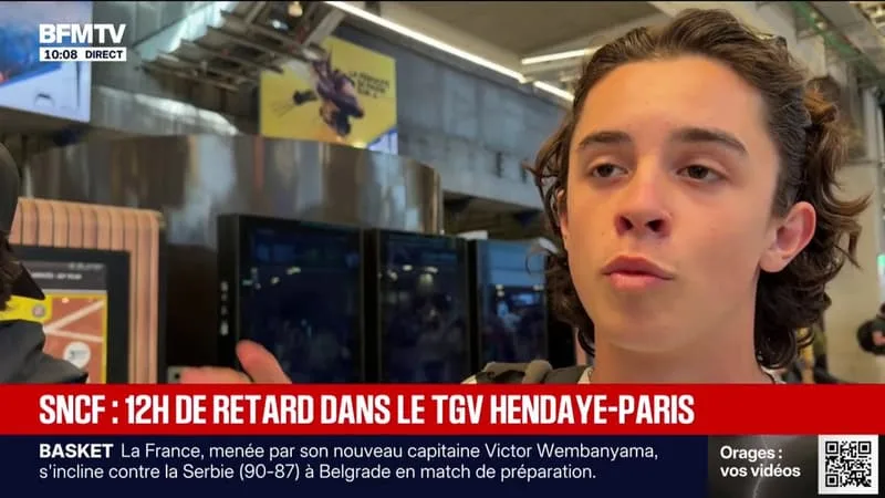TGV Hendaye-Paris: "On a dormi par terre", témoigne un voyageur à l'arrivée du train