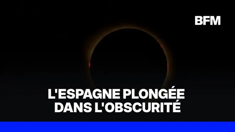 Éclipse solaire: la lune recouvre entièrement le soleil en Espagne