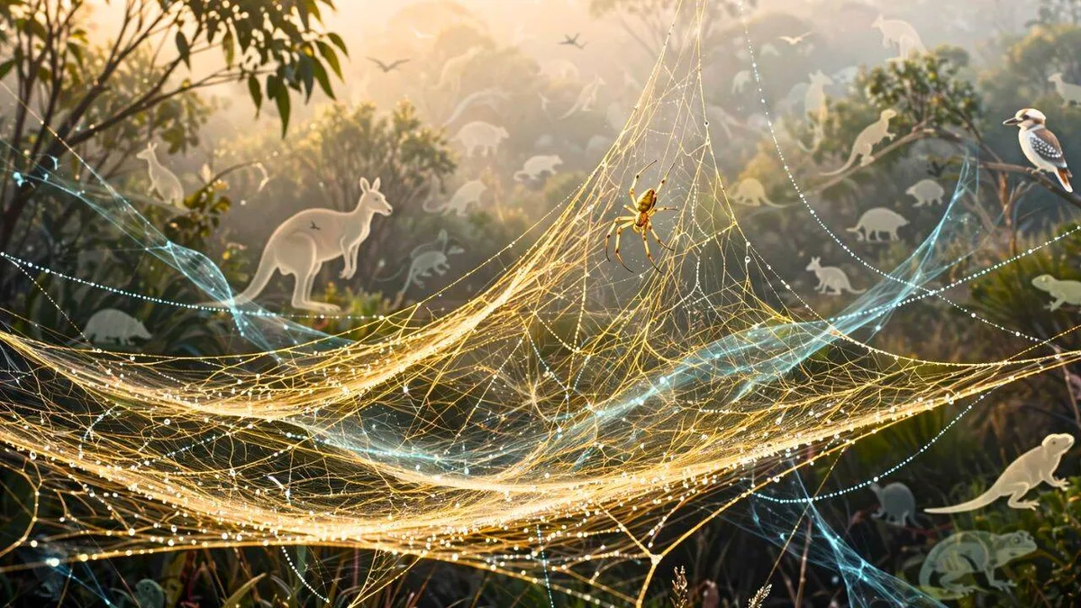 Scientists collected spider webs in Australia; their DNA revealed vertebrate species nearby