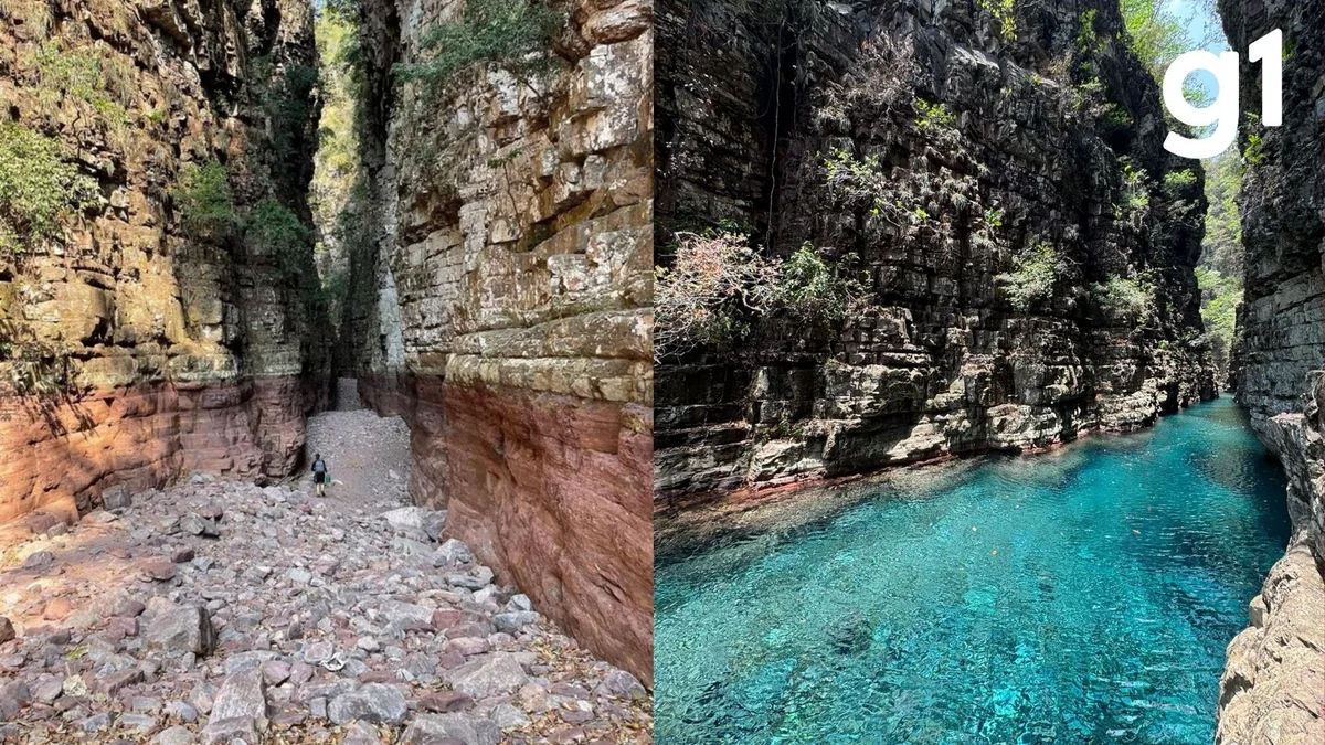 De águas cristalinas a pedras: por que cânion paradisíaco atrai turistas mesmo durante a seca em MT?