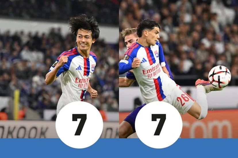 Les notes d'Anderlecht-OL : Nakamura et Boudache, ailes déployées