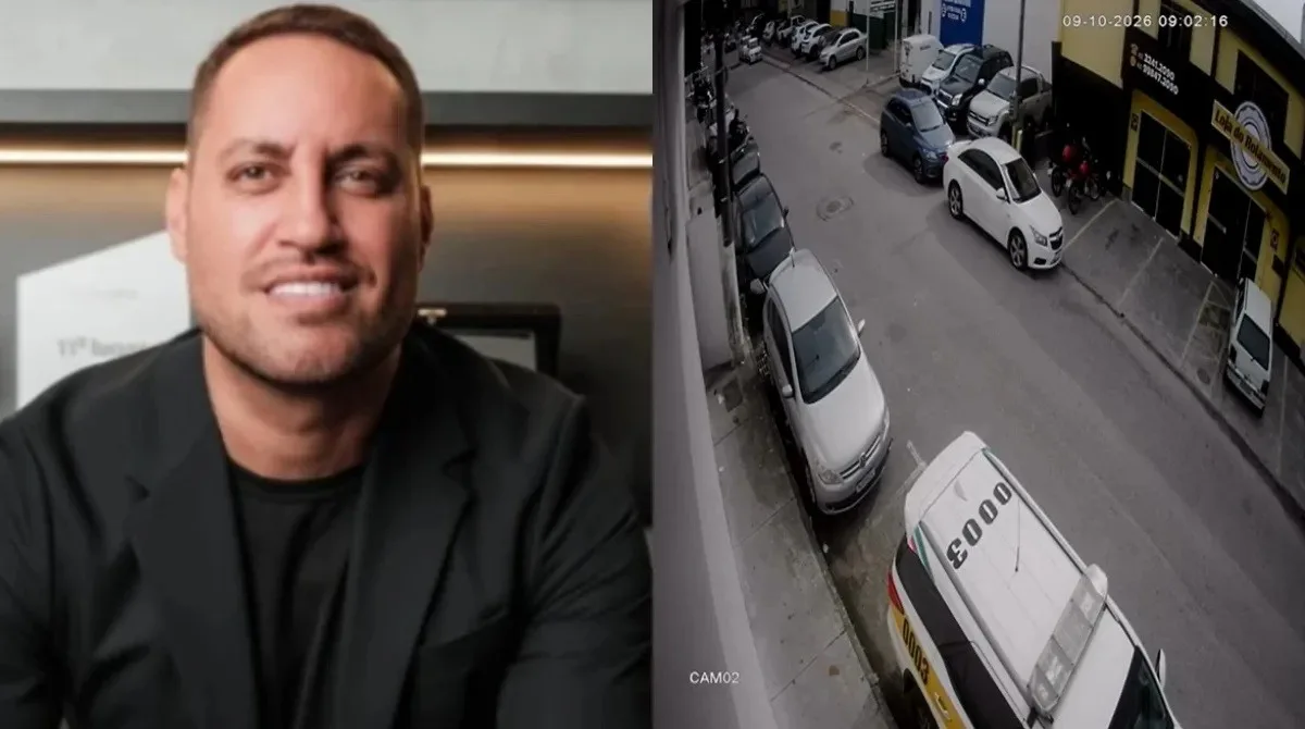 VÍDEO: empresário é baleado por assaltante ao chegar no trabalho na Grande Florianópois; suspeito fugiu