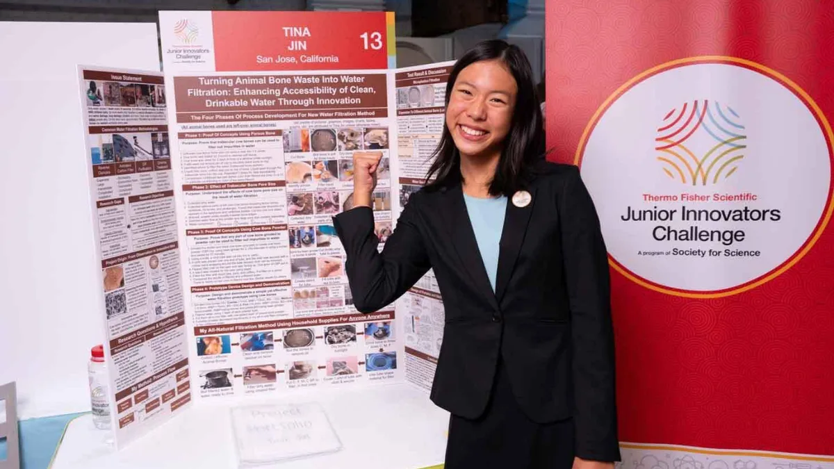 Meet Tina Jin, 15-year-old who turned animal bones into a water-cleaning material