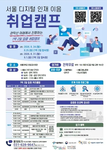 관악구, '디지털 인재 이음' 1박2일 취업캠프 운영
