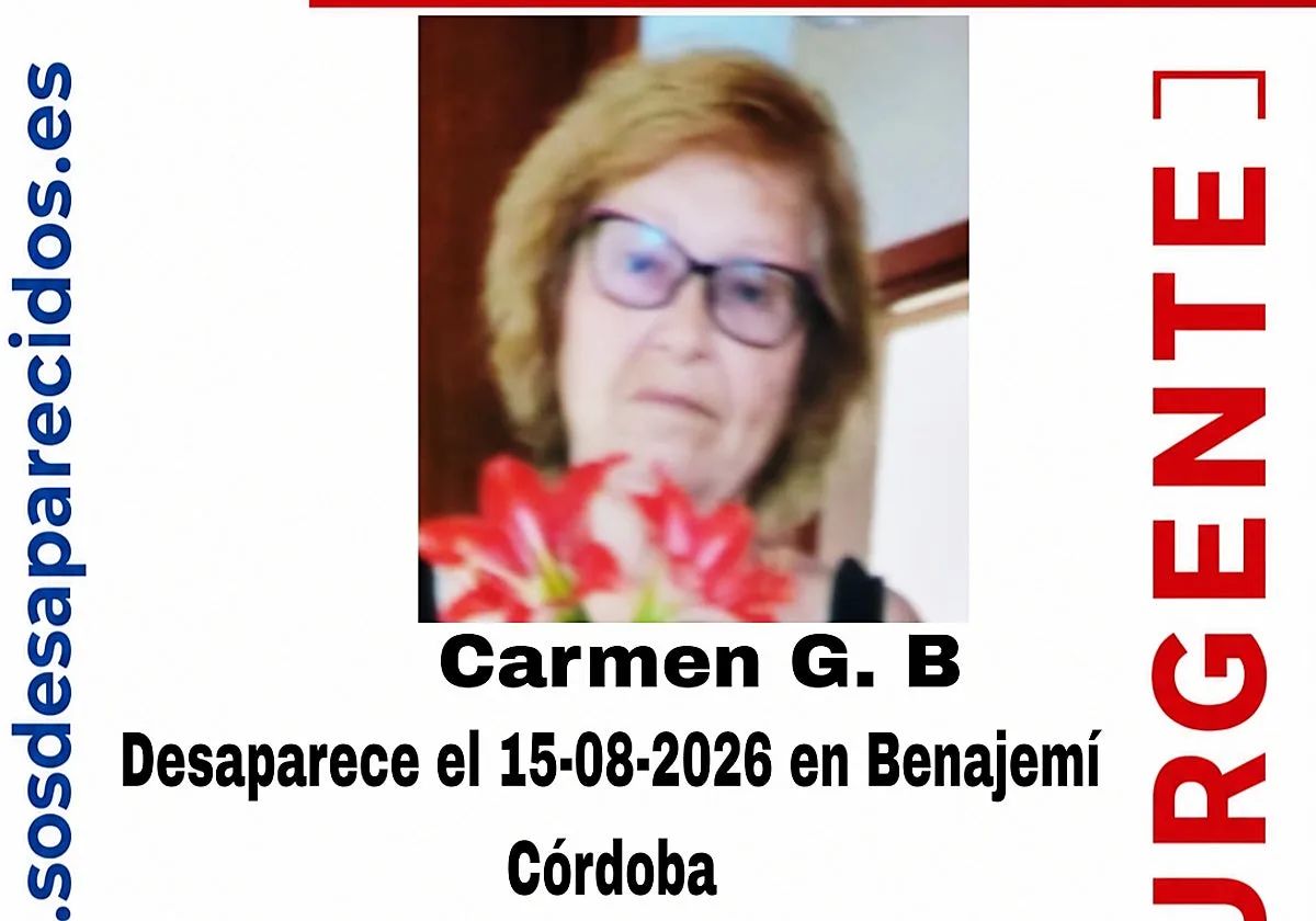 Buscan a una mujer de 86 años desaparecida en Benamejí la madrugada del domingo