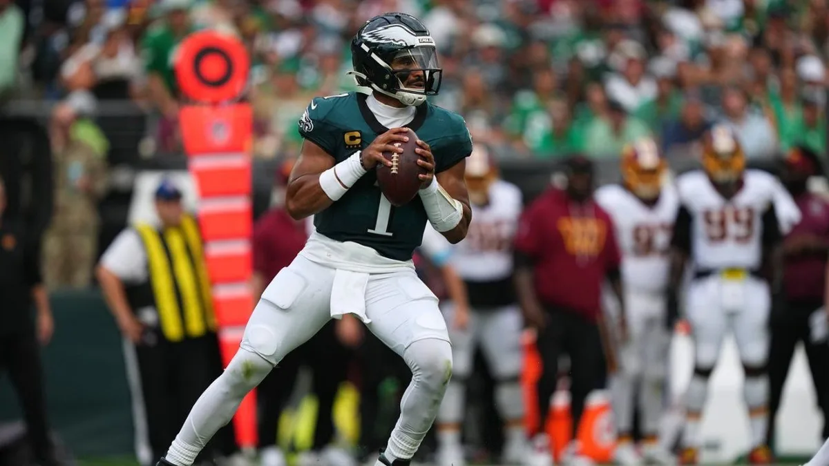 Hurts dominates, Eagles stuff Commanders’ late two-point try for win