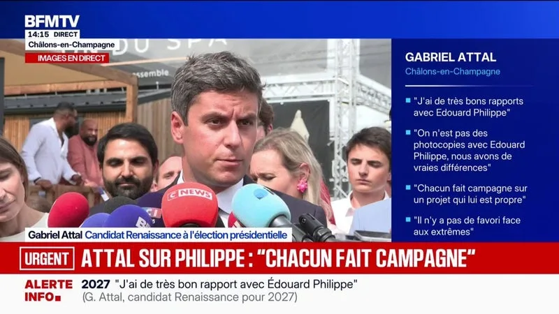 "Je veux que les Français se disent que leurs enfants et leurs petits-enfants auront une meilleure vie que la leur", lance Gabriel Attal