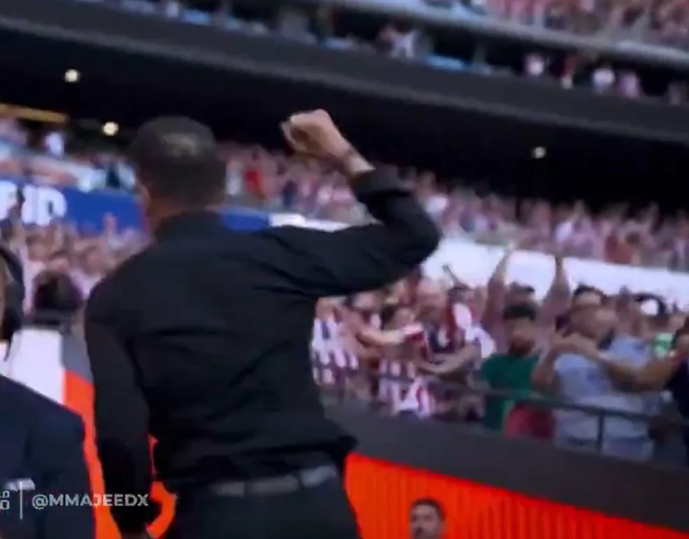 El alocado festejo del Cholo Simeone tras el triunfo de Atlético sobre el Real Madrid