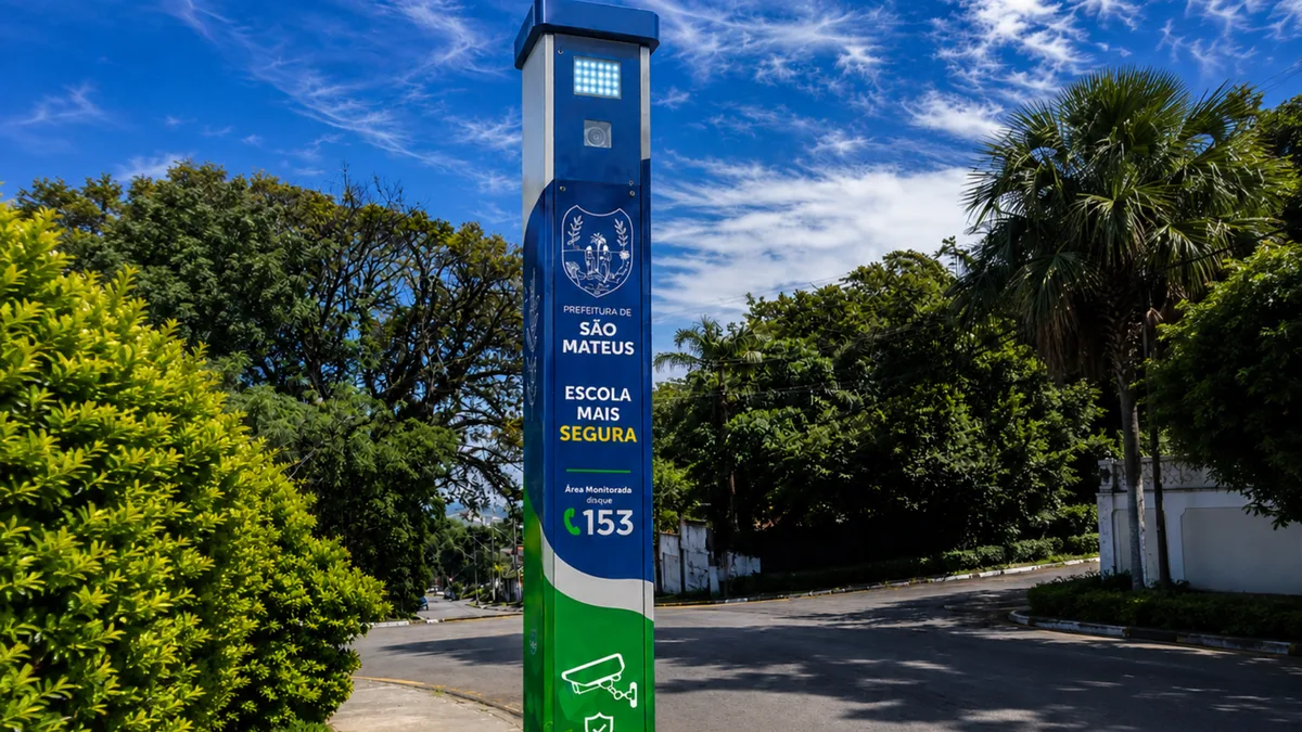 São Mateus instala totens de segurança em escolas municipais