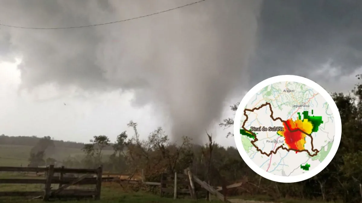 Tornado no Paraná é classificado como F3, uma das categorias mais fortes, com ventos de até 332 km/h