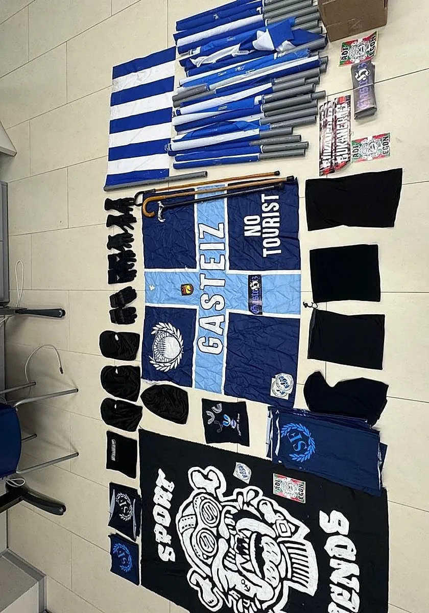 La Policía Nacional frustra una pelea pactada entre cerca de 130 ultras del Racing y del Alavés