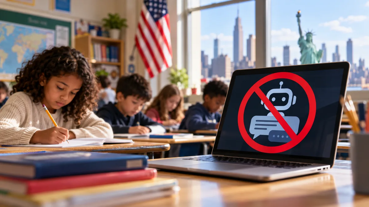 Nova York proíbe uso de IA por alunos do ensino fundamental