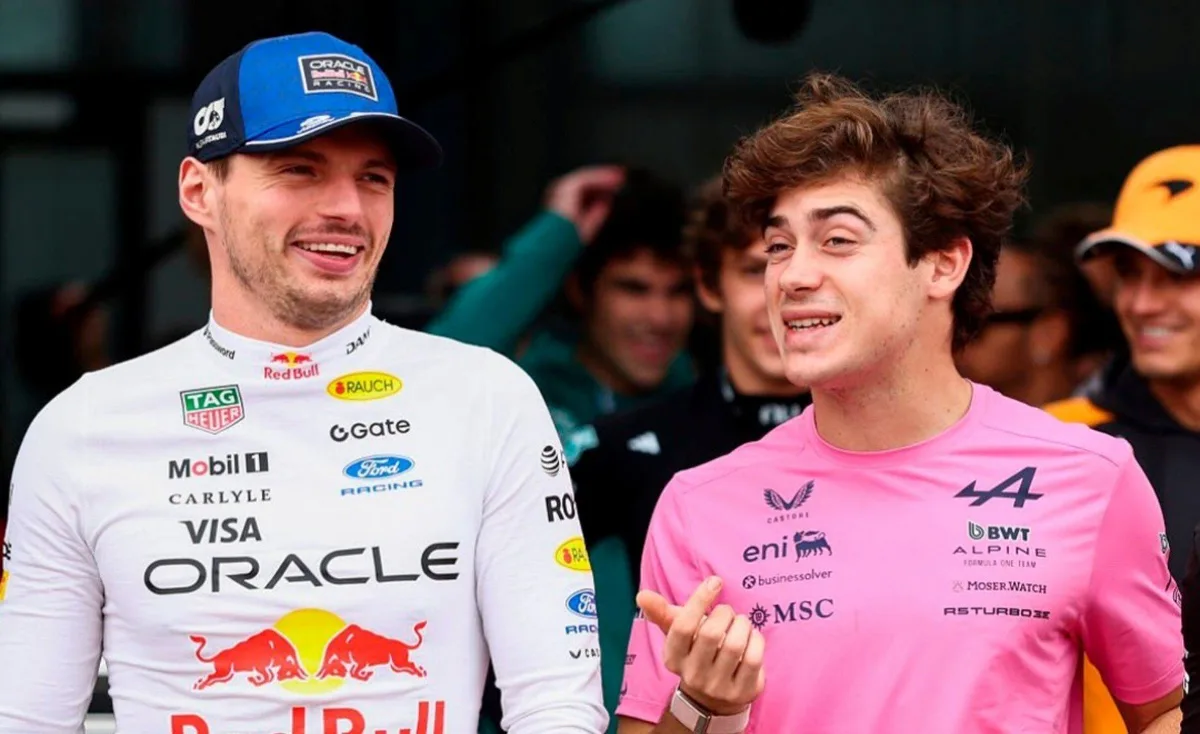 El video que hace furor en la Fórmula 1: el peculiar saludo de Colapinto que sorprendió a Max Verstappen
