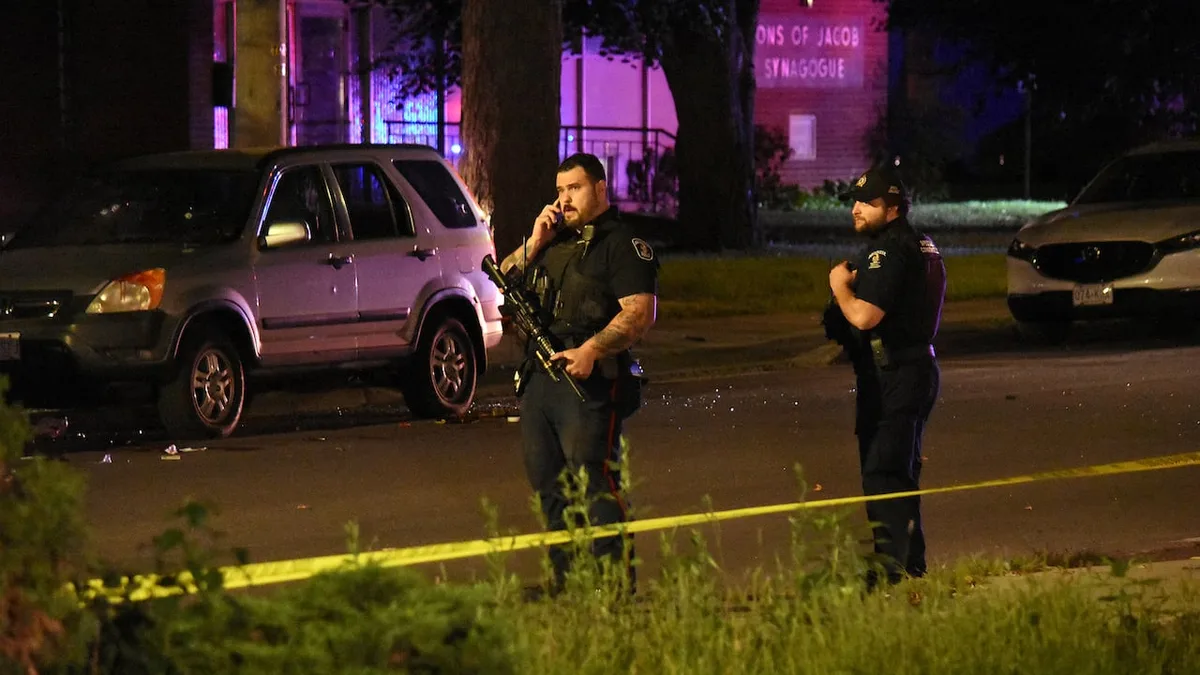 Police officer and man injured in shooting outside Belleville, Ont., synagogue