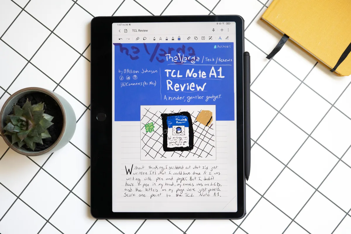 The TCL Note A1 is a kinder, gentler tablet