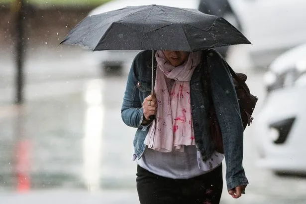 Met Office maps show heavy downpours for 12 counties on Tuesday - full list