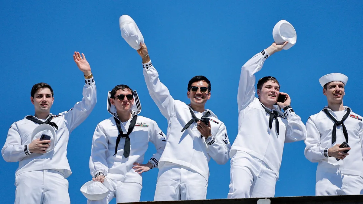 US Navy ship returns home after record deployment and concerns about conditions on board