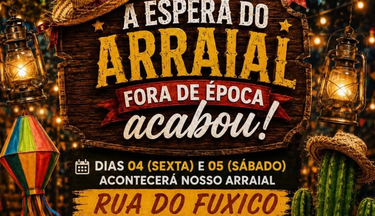 Rua do Fuxico terá arraial fora de época aberto à comunidade