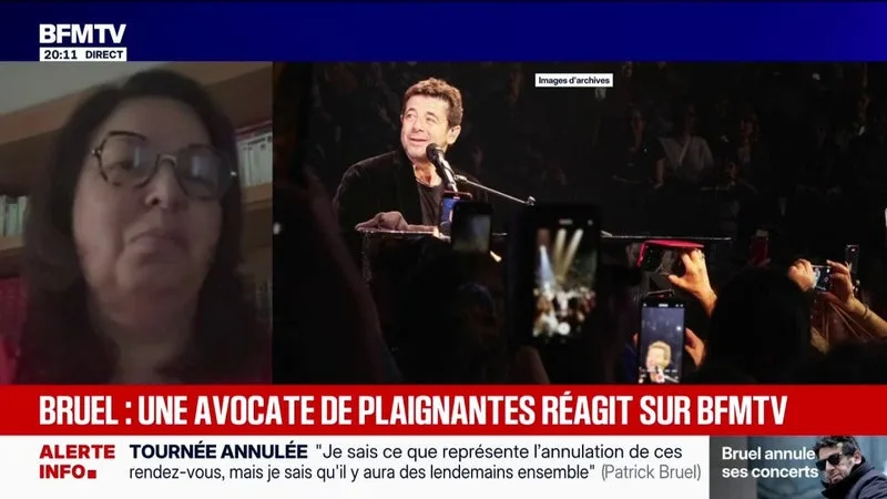 Tournée de Patrick Bruel annulée: "Je suis relativement satisfaite pour mes clientes qui vivaient très mal cette tournée", explique l'avocate de plusieurs victimes présumées