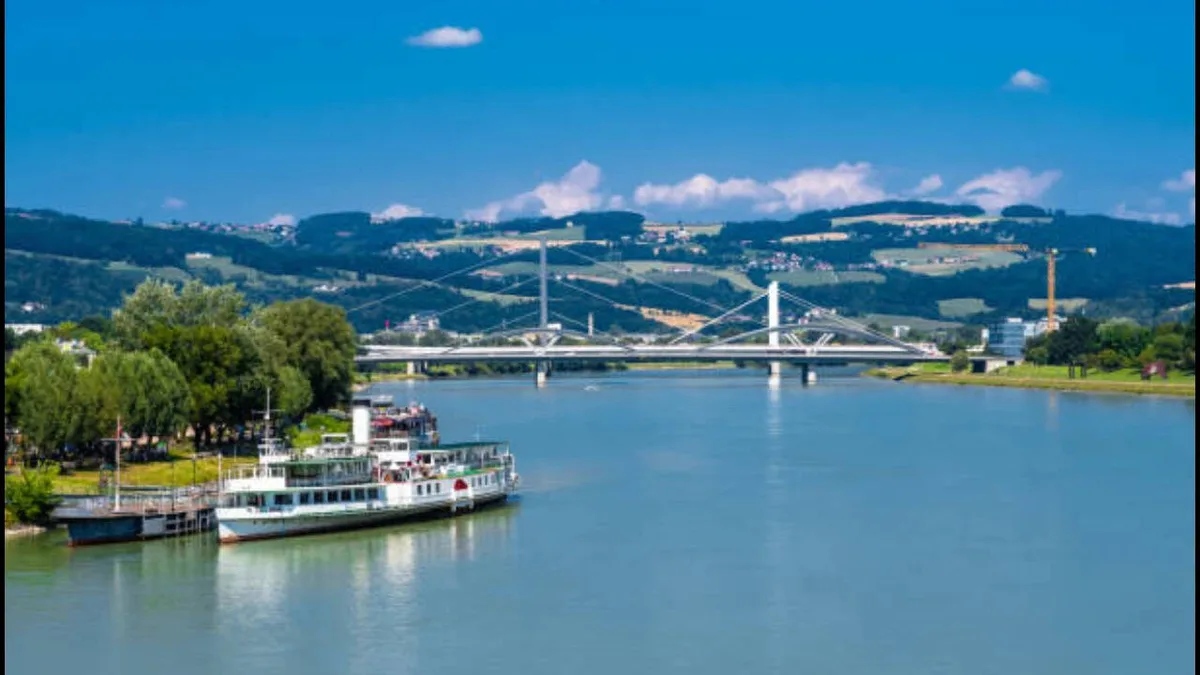 1,600-year-old Roman bridge emerges as Danube water levels plunge