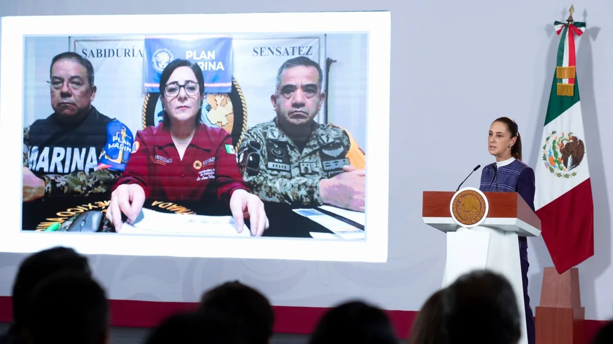Sheinbaum descarta solicitar ayuda internacional para estados afectados por huracanes: Marina y Conagua restablecen abasto de agua