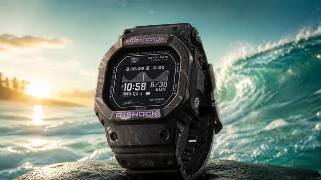 Casio lança G-Shock especial para surfistas com bateria de 11 meses e recarga solar