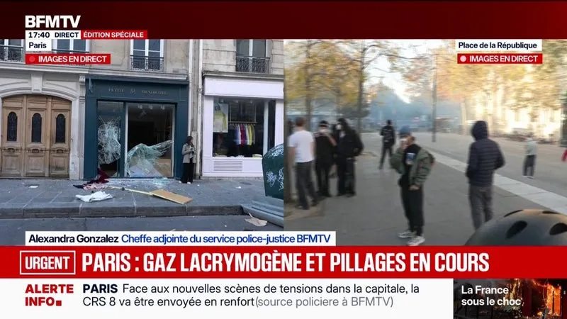 Journée du 17-octobre: à Marseille, il y a eu 8.000 émeutiers et plus de 30.000 pilleurs, selon les derniers chiffres de la préfecture des Bouches-du-Rhône