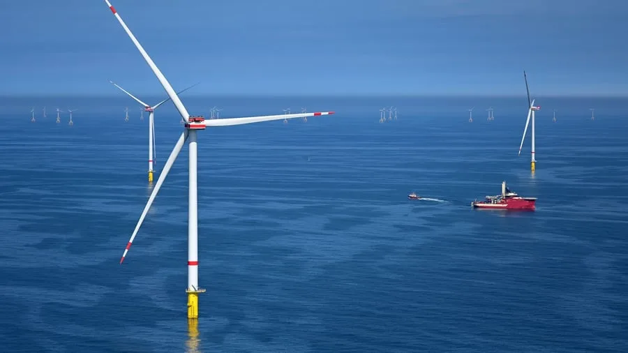Erneuerbare Energie: Größter deutscher Windpark auf See in Betrieb genommen