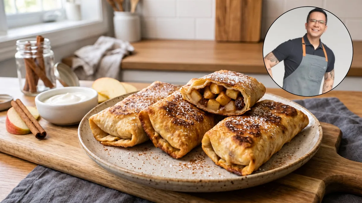 Receta de empanadas con tortilla de harina y rellenas de manzana: la versión fácil y deliciosa del chef José Ramón Castillo