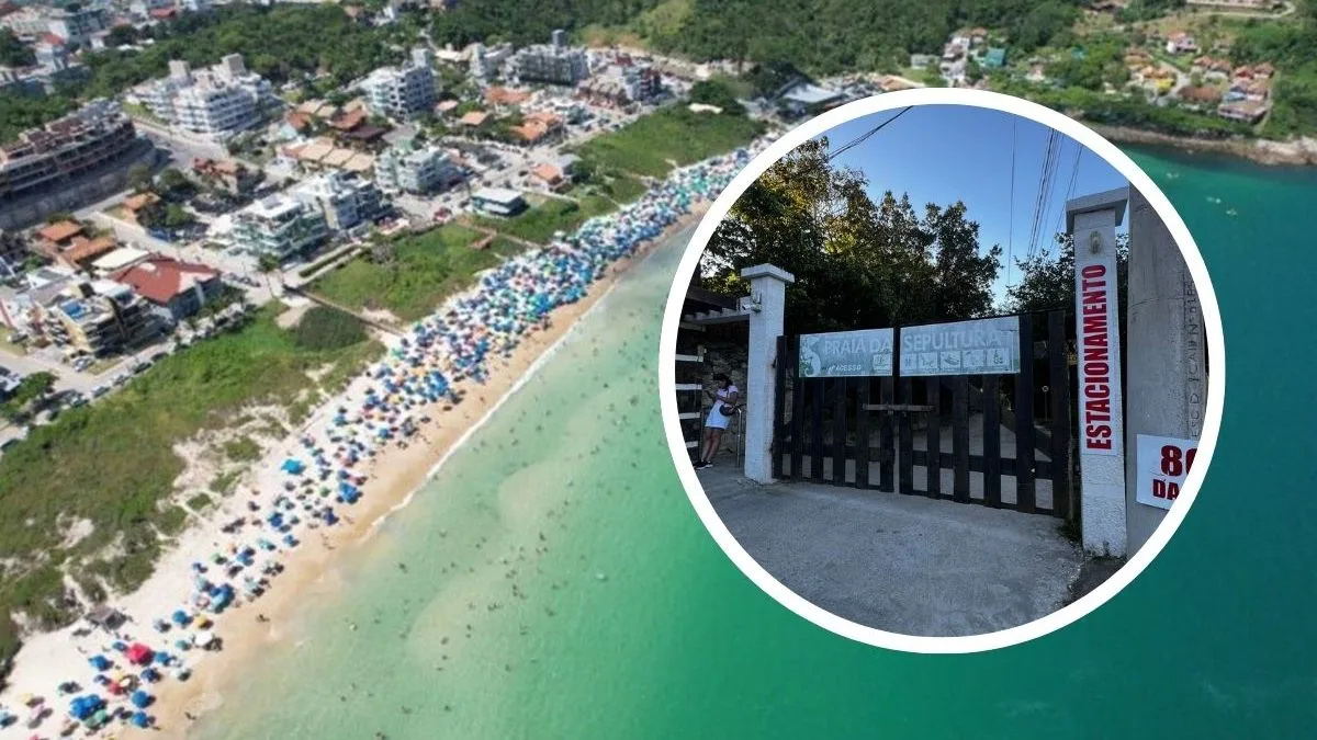Portão que ‘trancava’ acesso a praia paradisíaca de SC gera polêmica e terá de ser retirado por ordem da Justiça sob risco de multa de até R$ 50 mil