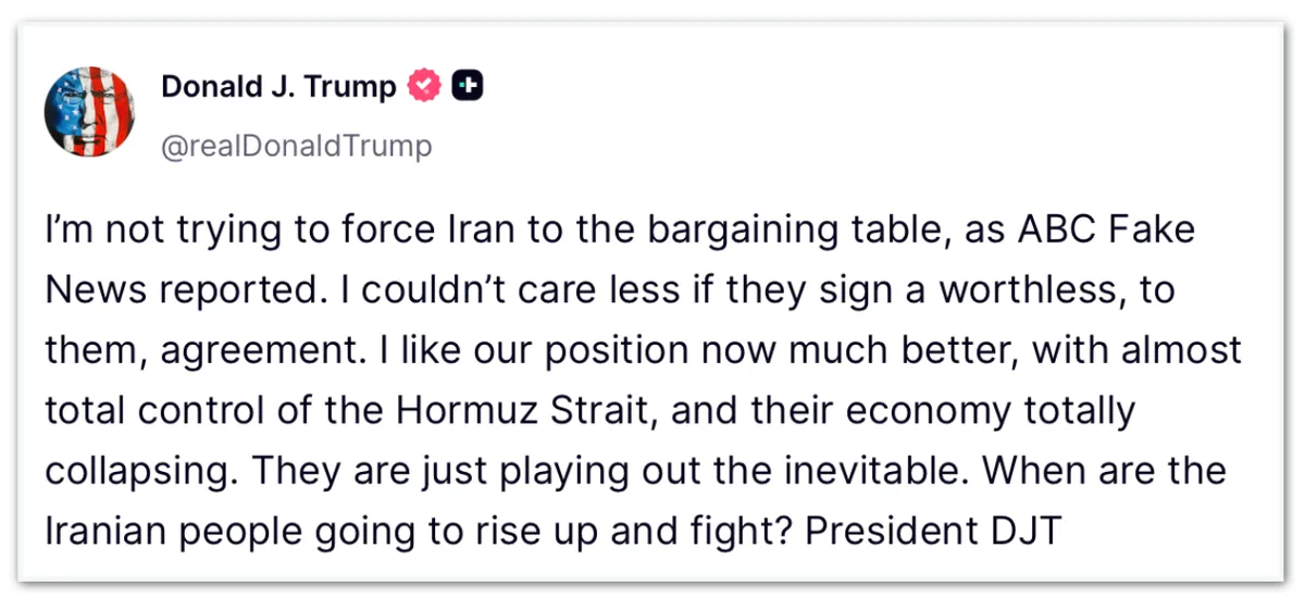 “Quando vão se levantar e lutar?”, questiona Trump sobre iranianos