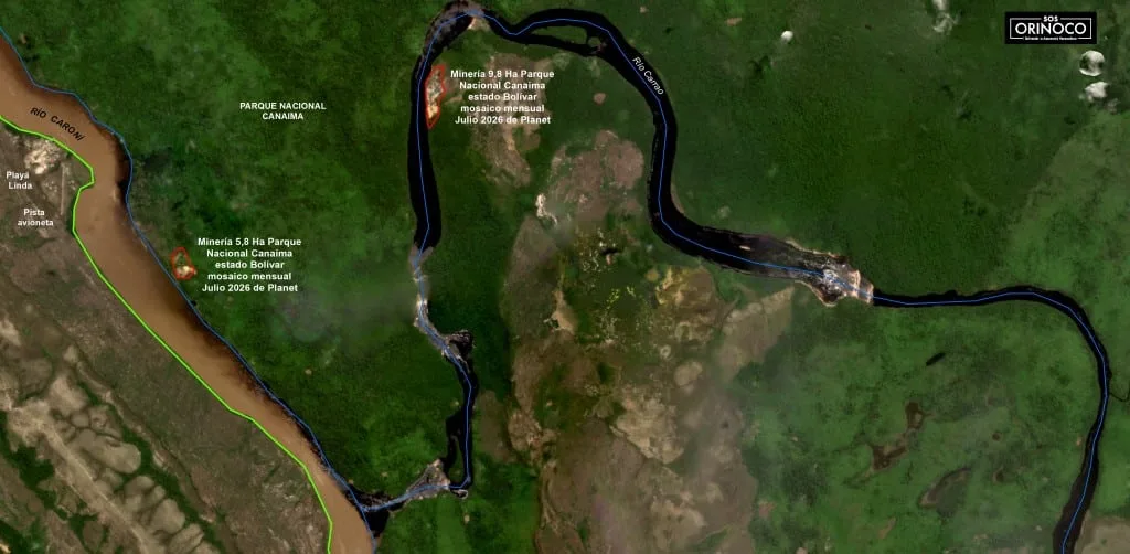 SOS Orinoco denuncia mina de oro ilegal en Canaima