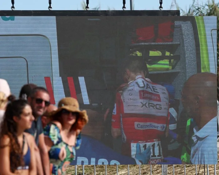 Tadej Pogacar pulls out of Vuelta a España after heavy fall on stage eight