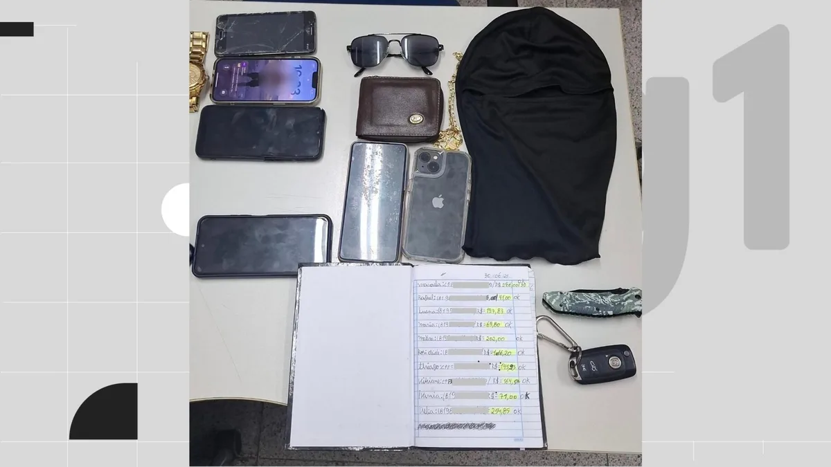 Trio de agiotas é preso após perseguir mulher por dívida de R$ 10 mil e polícia descobre caderno com lista de vítimas; VÍDEO