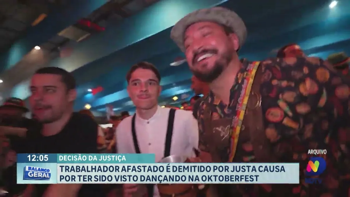 Trabalhador afastado é demitido por justa causa por ter sido visto dançando na Oktoberfest.
