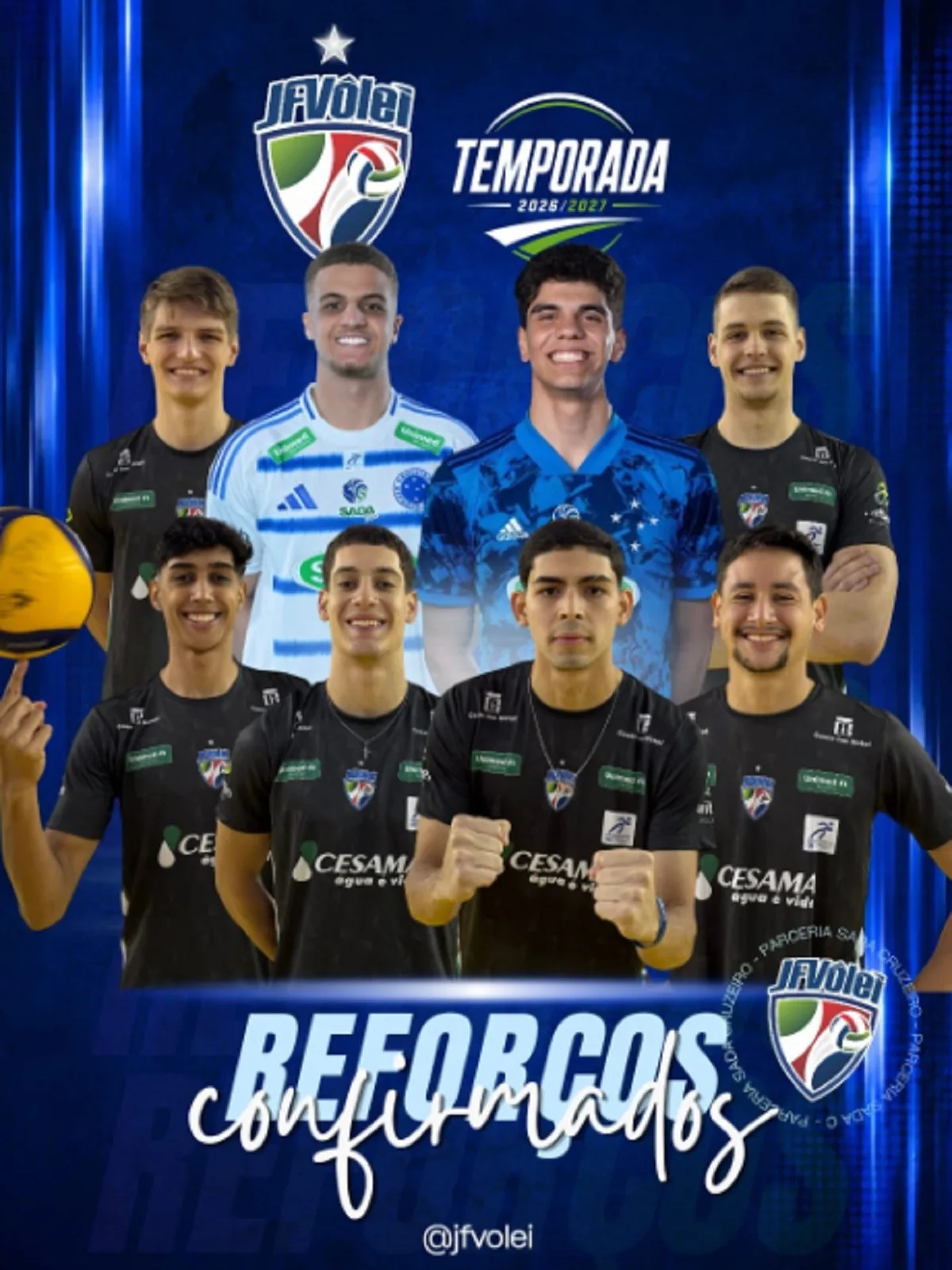 Jf Vôlei reativa parceira com Cruzeiro após 10 anos e anuncia pacotão de reforços para 2026/2027