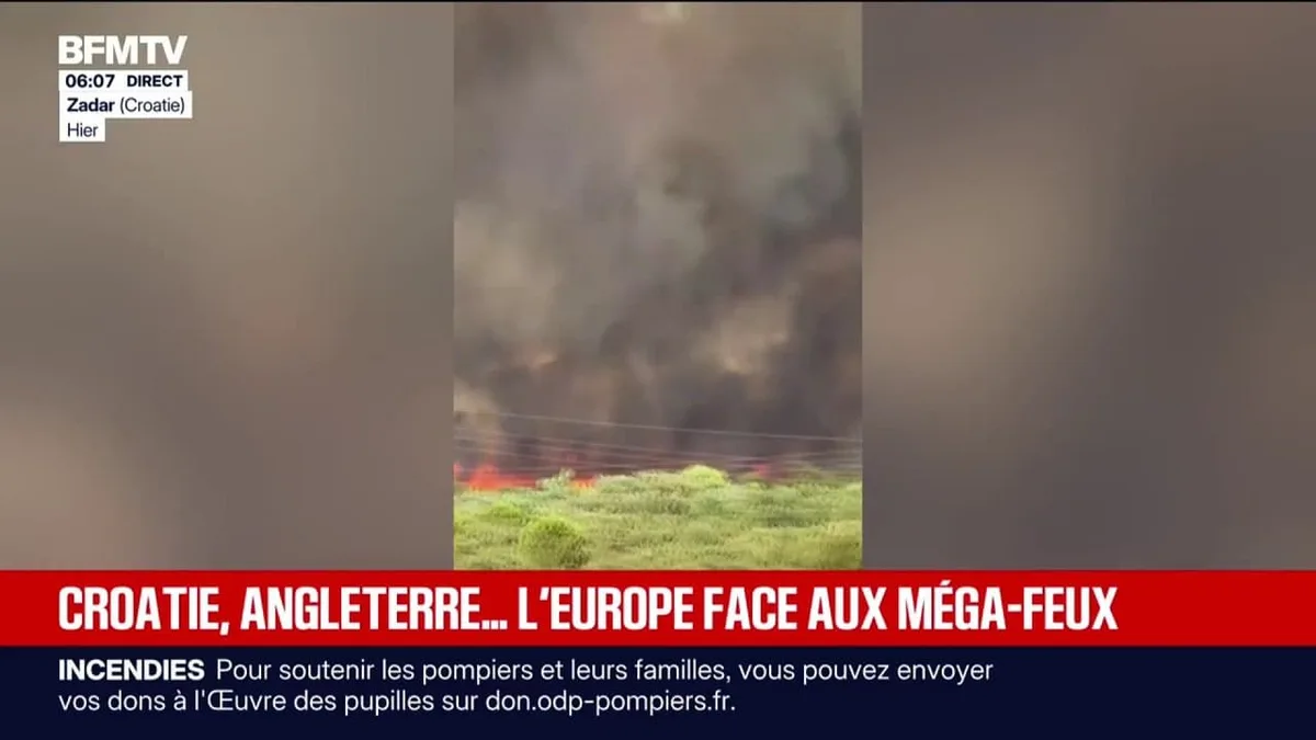 Croatie, Angleterre... L'Europe fait face à de méga-feux