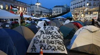 Acampamento em Madrid ainda sem data para terminar