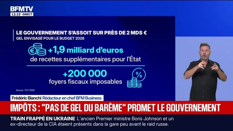 "Pas de gel du barème" des impôts pour le budget 2027: une mesure qui aurait rapporté 1,9 milliard d’euros de recettes supplémentaires à l'État