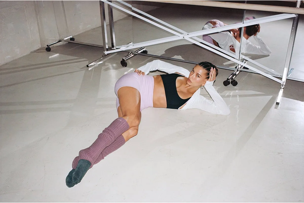 Hailey Bieber is embracing balletcore in Adanola loungewear collaboration