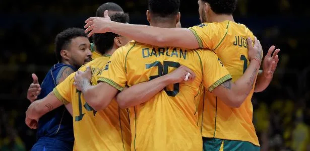 Brasil vence Argentina e conquista vaga olímpica no vôlei masculino