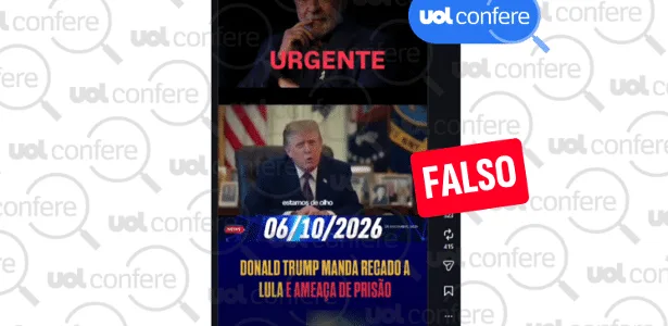 Vídeo manipulado usa imagem de Trump para simular ameaça de prisão a Lula
