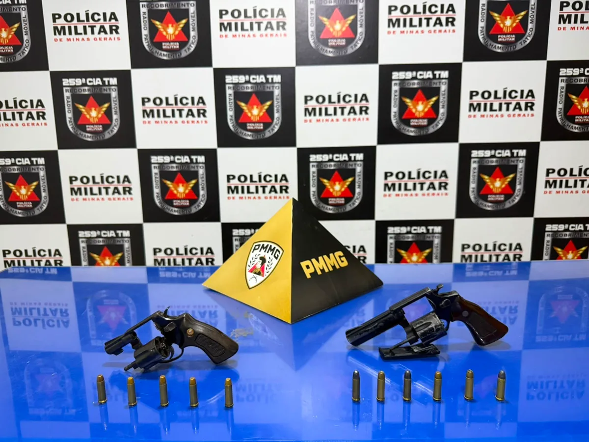 Dois homens são presos com revólveres e munições na orla de Pirapora