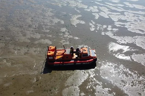 Hovercraft used to rescue five kids trapped by rising tide at Southend-on-Sea
