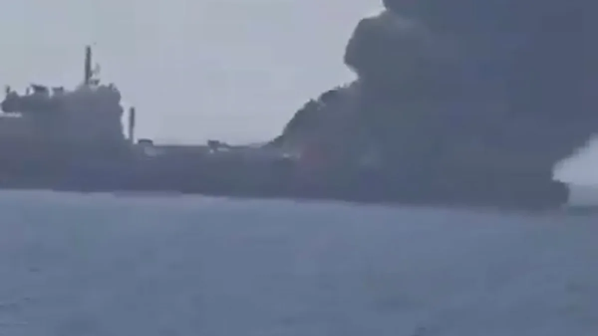 Revelaron nuevas imágenes del petrolero atacado mientras cruzaba por el estrecho de Ormuz
