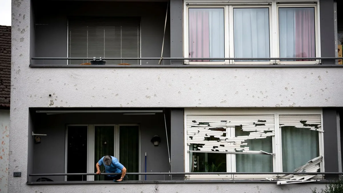 Sturmfront: Unwetter in der Schweiz - 40 Menschen durch Hagel verletzt