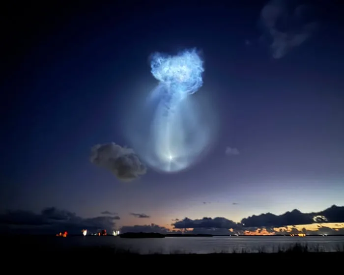 SpaceX rocket launch causes stunning ‘jellyfish cloud’ visible off US east coast